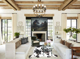 Tricolor X-Large European Cowhide Rug 6'10"H x 6'6"W #A41386 by Hudson Hides