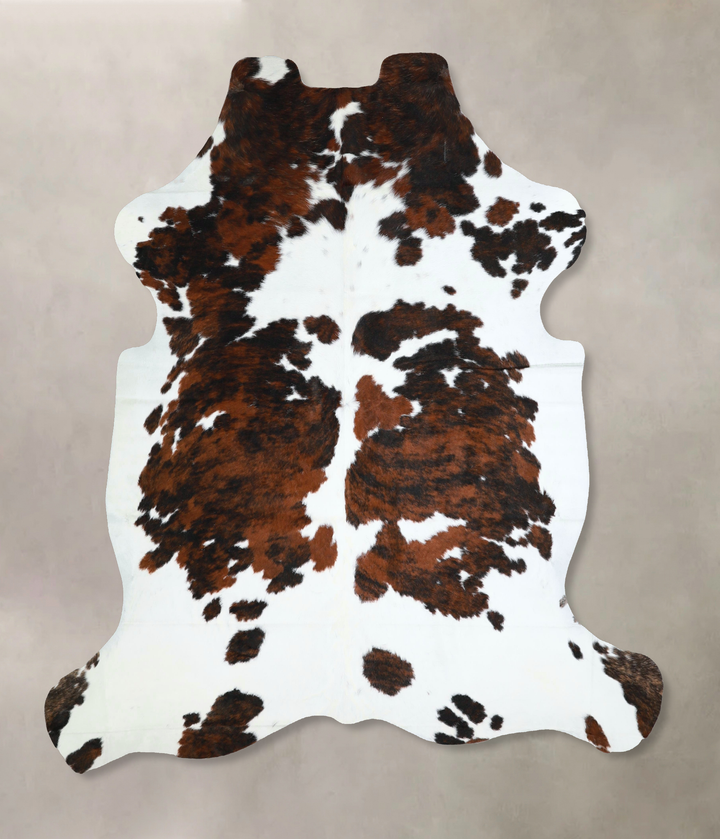 Tricolor X-Large European Cowhide Rug 7'0"H x 6'5"W #A41388 by Hudson Hides
