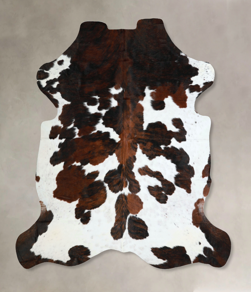 Tricolor X-Large European Cowhide Rug 6'8"H x 6'5"W #A41389 by Hudson Hides
