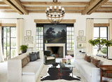 Tricolor X-Large European Cowhide Rug 6'10"H x 6'0"W #A41390 by Hudson Hides