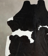 Black and White XX-Large Brazilian Cowhide Rug 7'11"H x 7'4"W #A41394 by Hudson Hides
