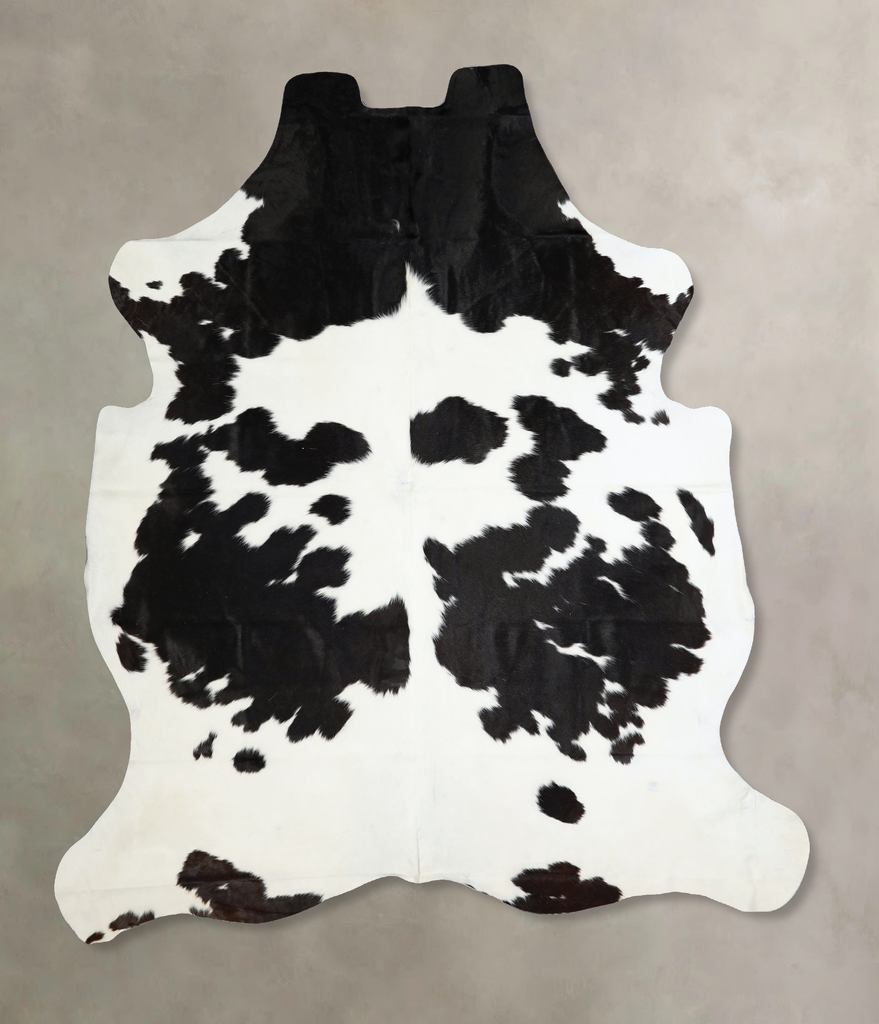 Black and White XX-Large Brazilian Cowhide Rug 7'8"H x 6'8"W #A41397 by Hudson Hides
