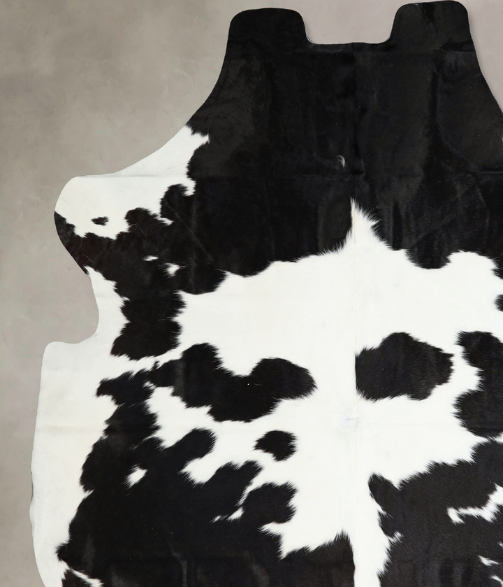 Black and White XX-Large Brazilian Cowhide Rug 7'8"H x 6'8"W #A41397 by Hudson Hides