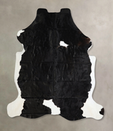 Black and White X-Large Brazilian Cowhide Rug 7'6"H x 6'6"W #A41399 by Hudson Hides
