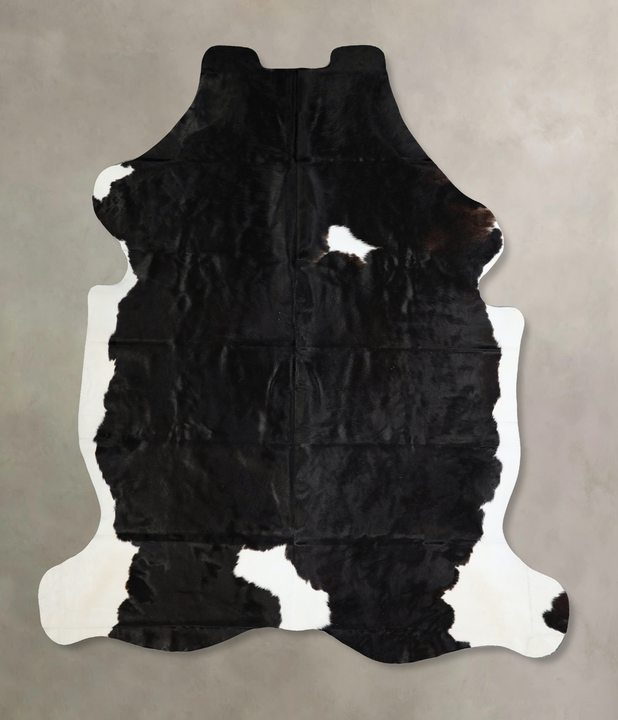 Black and White X-Large Brazilian Cowhide Rug 7'6"H x 6'6"W #A41399 by Hudson Hides