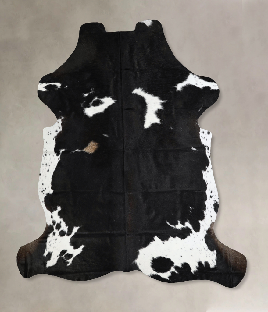 Black and White X-Large Brazilian Cowhide Rug 7'7"H x 6'6"W #A41400 by Hudson Hides