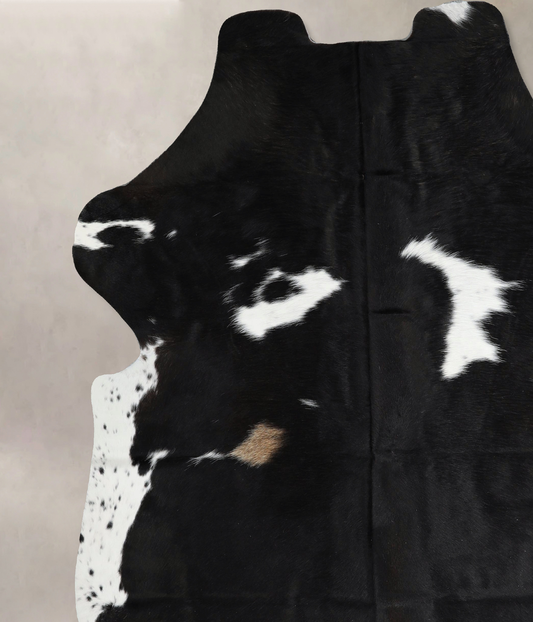 Black and White X-Large Brazilian Cowhide Rug 7'7"H x 6'6"W #A41400 by