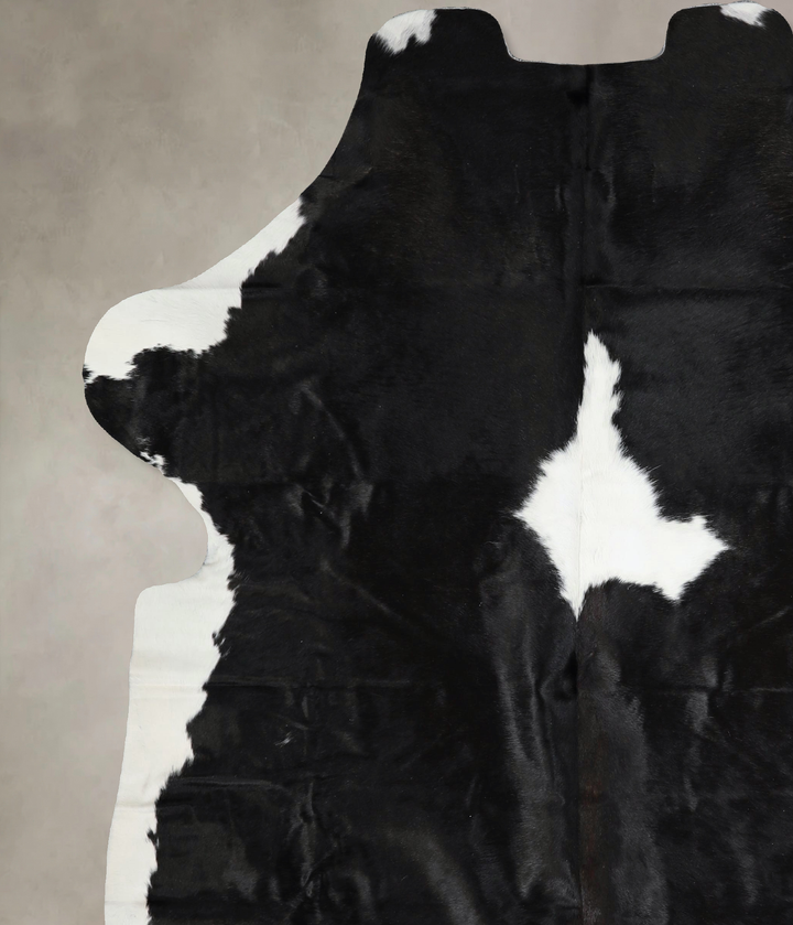 Black and White X-Large Brazilian Cowhide Rug 7'7"H x 6'5"W #A41404 by Hudson Hides