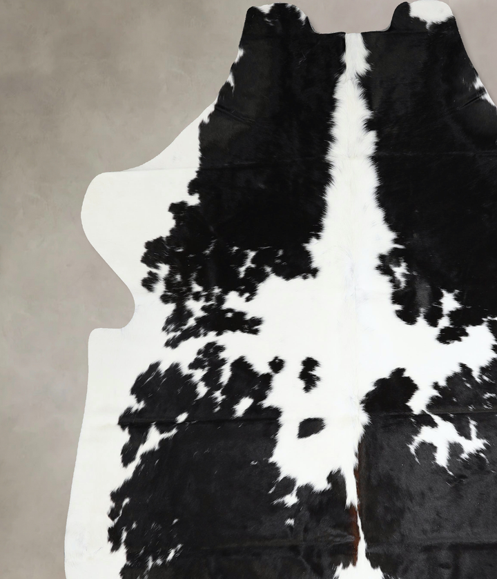 Black and White XX-Large Brazilian Cowhide Rug 7'8"H x 7'2"W #A41406 by Hudson Hides