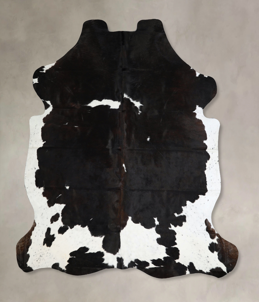 Black and White X-Large Brazilian Cowhide Rug 7'4"H x 6'9"W #A41411 by Hudson Hides