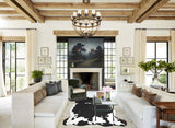 Black and White X-Large Brazilian Cowhide Rug 7'4"H x 6'9"W #A41411 by Hudson Hides