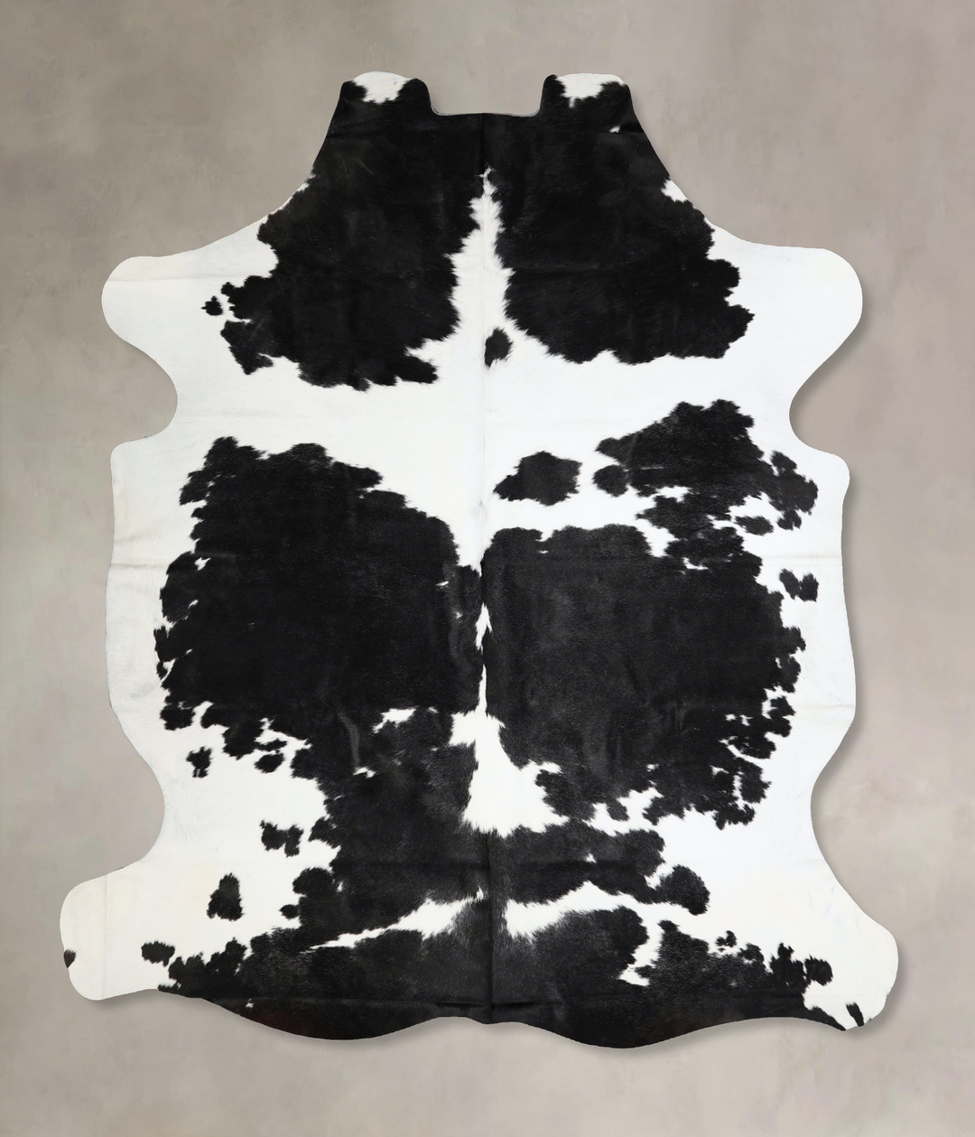 Black and White X-Large Brazilian Cowhide Rug 7'6"H x 6'7"W #A41413 by
