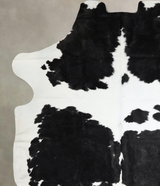 Black and White X-Large Brazilian Cowhide Rug 7'6"H x 6'7"W #A41413 by Hudson Hides