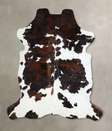 Tricolor X-Large European Cowhide Rug 7'4"H x 6'2"W #A41422 by Hudson Hides