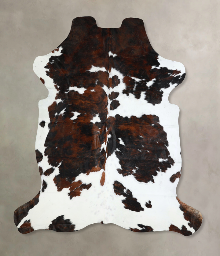 Tricolor X-Large European Cowhide Rug 7'4"H x 6'2"W #A41422 by Hudson Hides