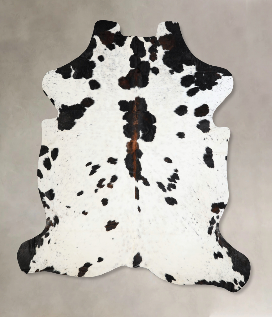 Tricolor XX-Large European Cowhide Rug 7'9"H x 6'10"W #A41424 by Hudson Hides