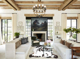 Tricolor X-Large European Cowhide Rug 7'9"H x 6'6"W #A41425 by Hudson Hides