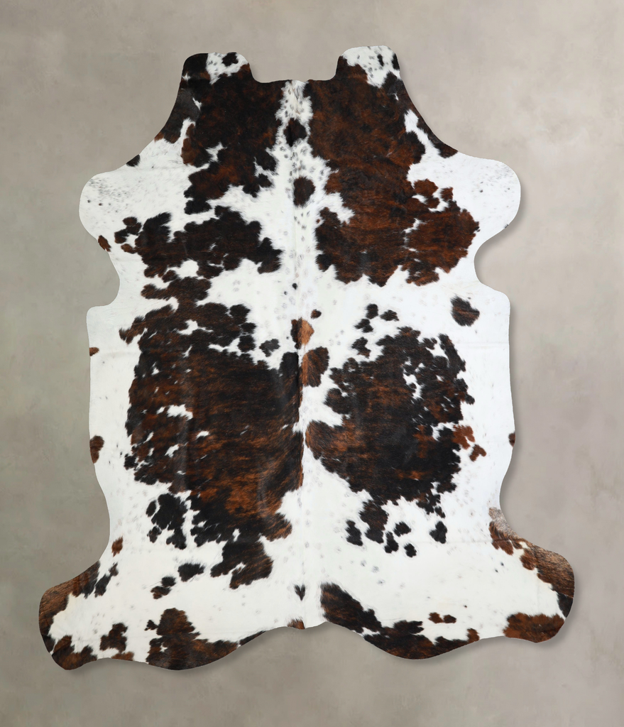Tricolor XX-Large European Cowhide Rug 7'6"H x 6'11"W #A41427 by Hudson Hides
