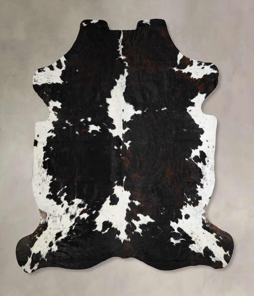 Tricolor XX-Large European Cowhide Rug 7'11"H x 7'1"W #A41428 by Hudson Hides