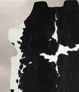 Black and White XX-Large Brazilian Cowhide Rug 7'6"H x 6'11"W #A41430 by Hudson Hides