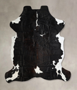 Black and White XX-Large Brazilian Cowhide Rug 7'9"H x 6'8"W #A41434 by Hudson Hides