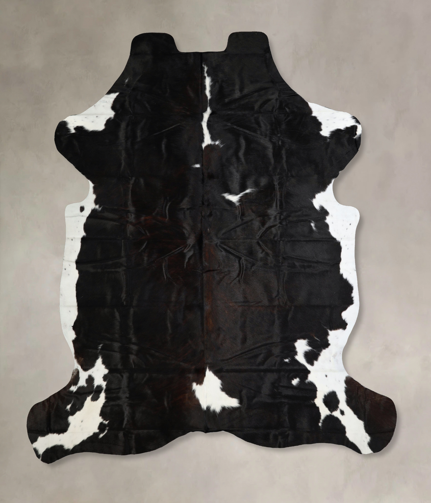 Black and White XX-Large Brazilian Cowhide Rug 7'9"H x 6'8"W #A41434 by Hudson Hides