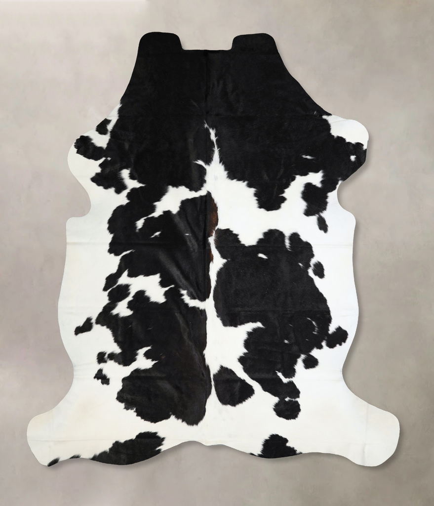 Black and White XX-Large Brazilian Cowhide Rug 7'8"H x 6'9"W #A41435 by Hudson Hides