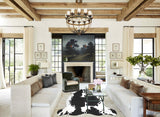 Black and White XX-Large Brazilian Cowhide Rug 7'9"H x 7'4"W #A41436 by Hudson Hides