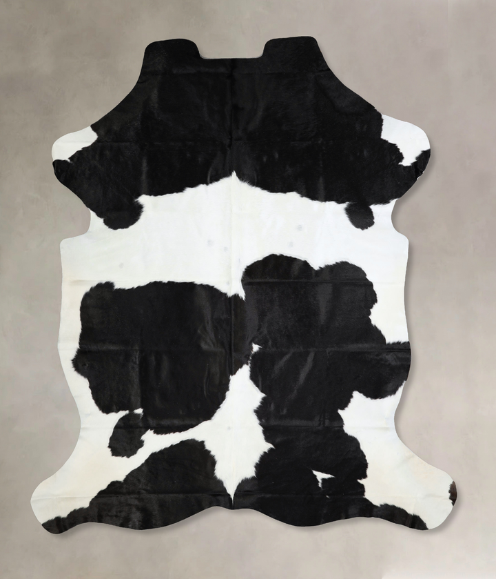 Black and White XX-Large Brazilian Cowhide Rug 8'0"H x 6'10"W #A41438 by Hudson Hides