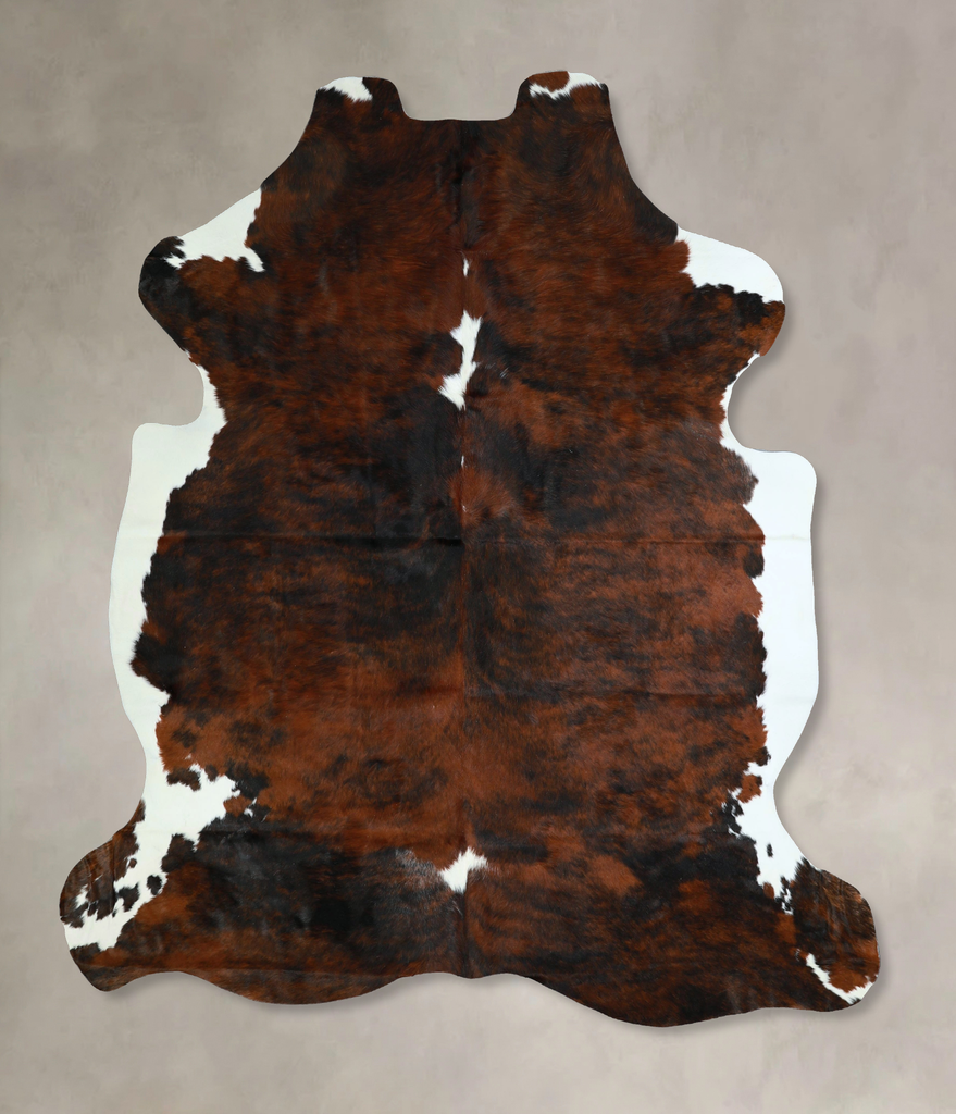 Tricolor X-Large European Cowhide Rug 7'4"H x 6'3"W #A41439 by Hudson Hides
