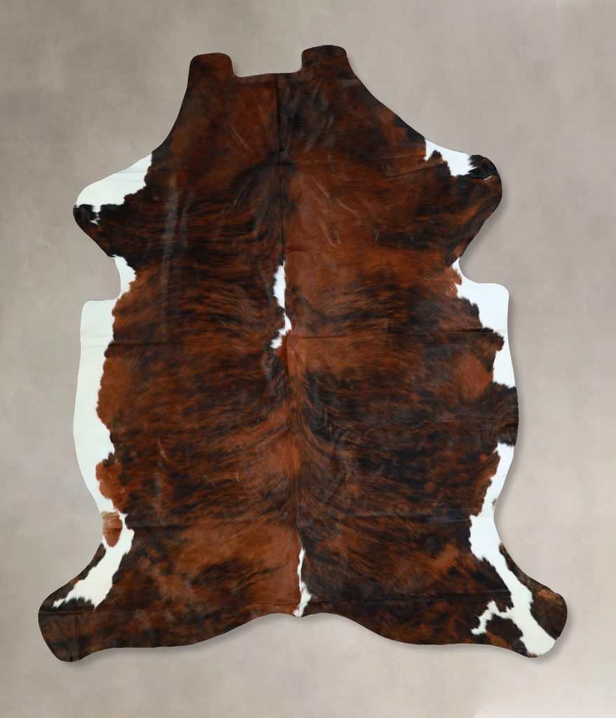 Tricolor X-Large European Cowhide Rug 7'7"H x 6'5"W #A41444 by Hudson Hides