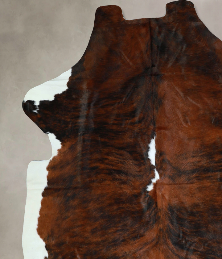 Tricolor X-Large European Cowhide Rug 7'7"H x 6'5"W #A41444 by Hudson Hides