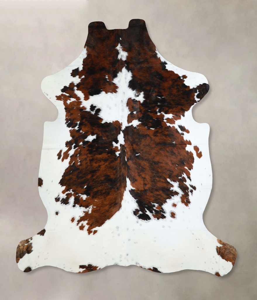 Tricolor X-Large European Cowhide Rug 7'4"H x 6'9"W #A41457 by Hudson Hides