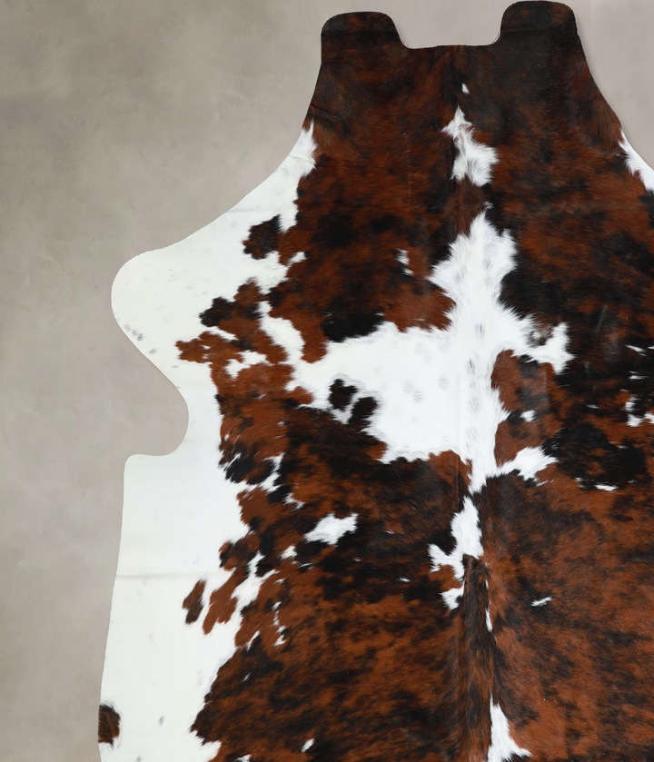 Tricolor X-Large European Cowhide Rug 7'4"H x 6'9"W #A41457 by Hudson Hides