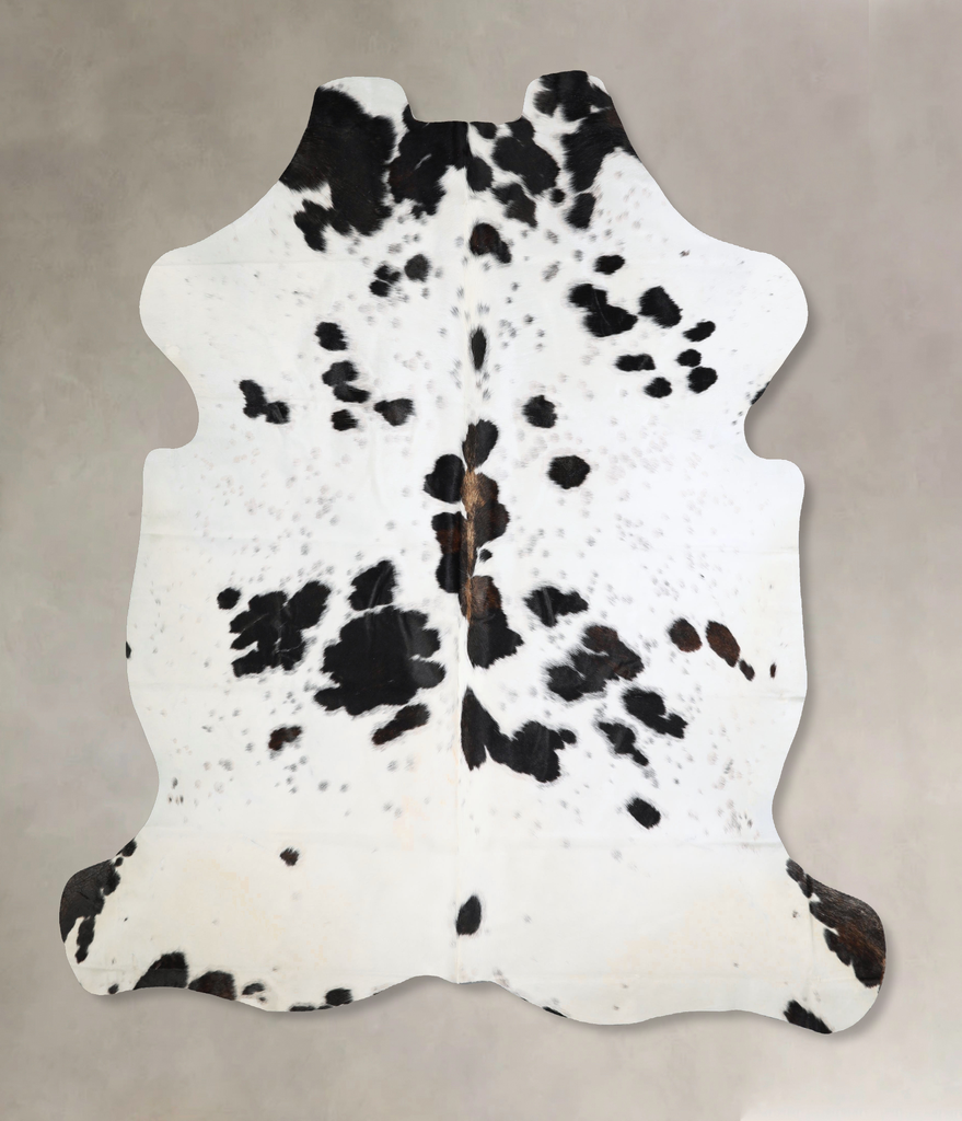 Black and White X-Large Brazilian Cowhide Rug 7'5"H x 6'8"W #A41460 by Hudson Hides