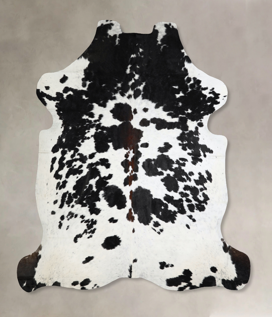 Black and White XX-Large Brazilian Cowhide Rug 7'7"H x 6'10"W #A41461 by Hudson Hides