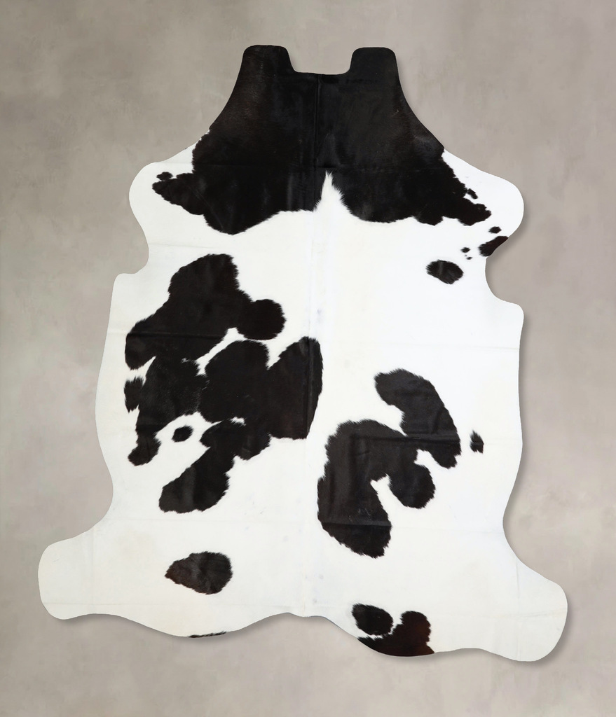 Black and White XX-Large Brazilian Cowhide Rug 7'9"H x 6'10"W #A41463 by Hudson Hides