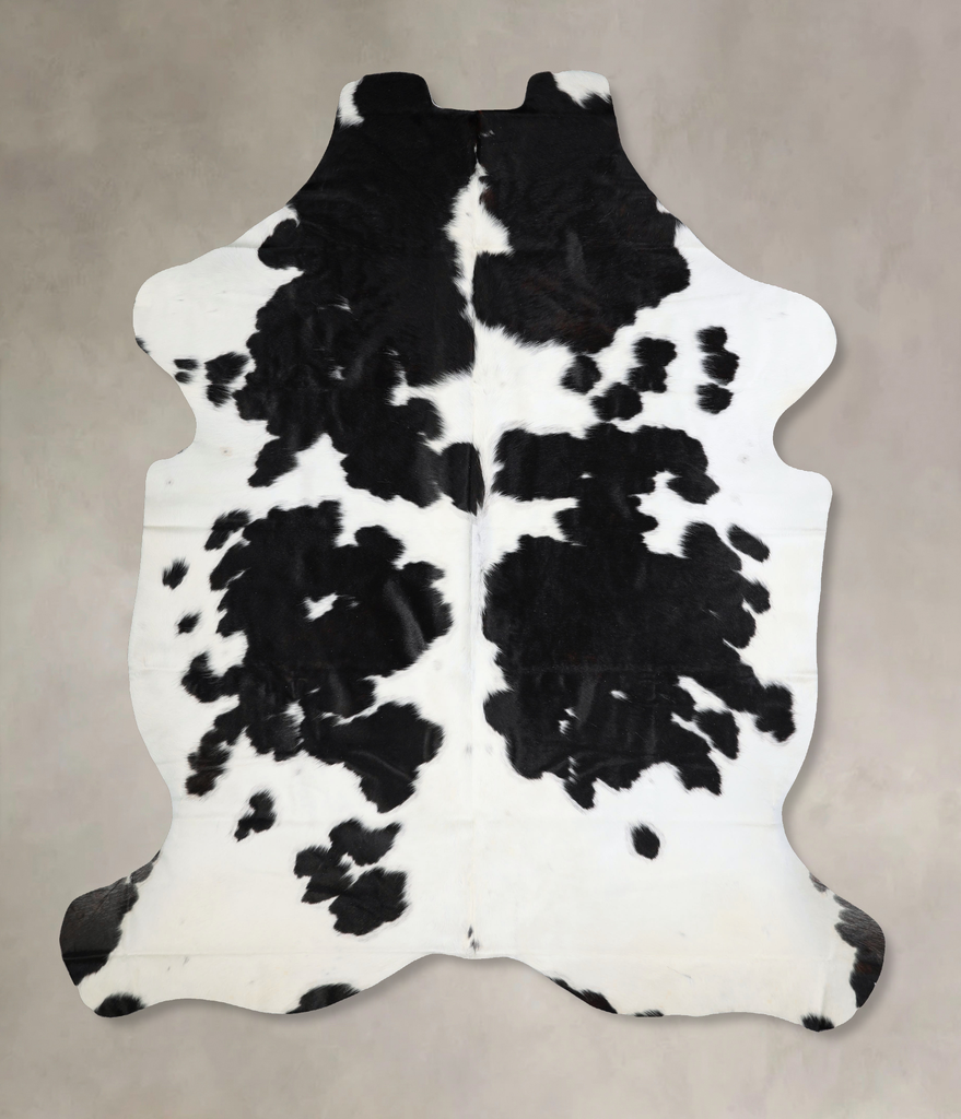Black and White XX-Large Brazilian Cowhide Rug 7'9"H x 6'6"W #A41464 by Hudson Hides