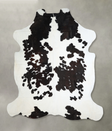 Chocolate and White XX-Large Brazilian Cowhide Rug 8'4"H x 7'4"W #A41467 by Hudson Hides