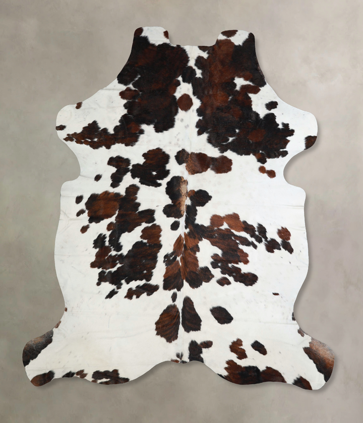 Tricolor X-Large European Cowhide Rug 7'5"H x 6'4"W #A41470 by Hudson Hides