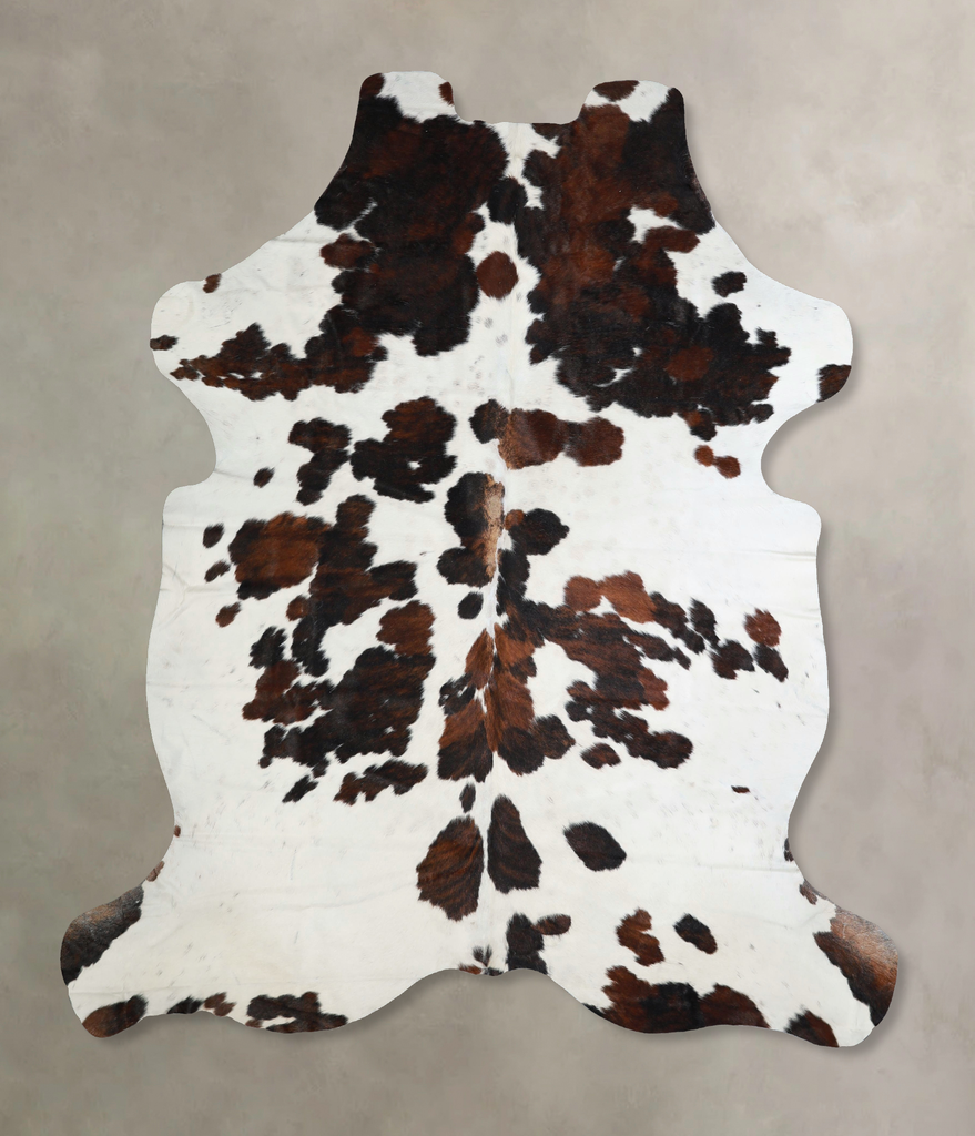 Tricolor X-Large European Cowhide Rug 7'5"H x 6'4"W #A41470 by Hudson Hides