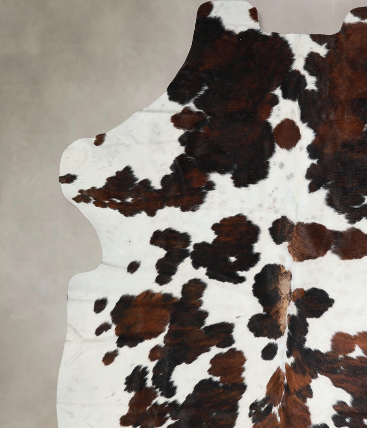 Tricolor X-Large European Cowhide Rug 7'5"H x 6'4"W #A41470 by Hudson Hides
