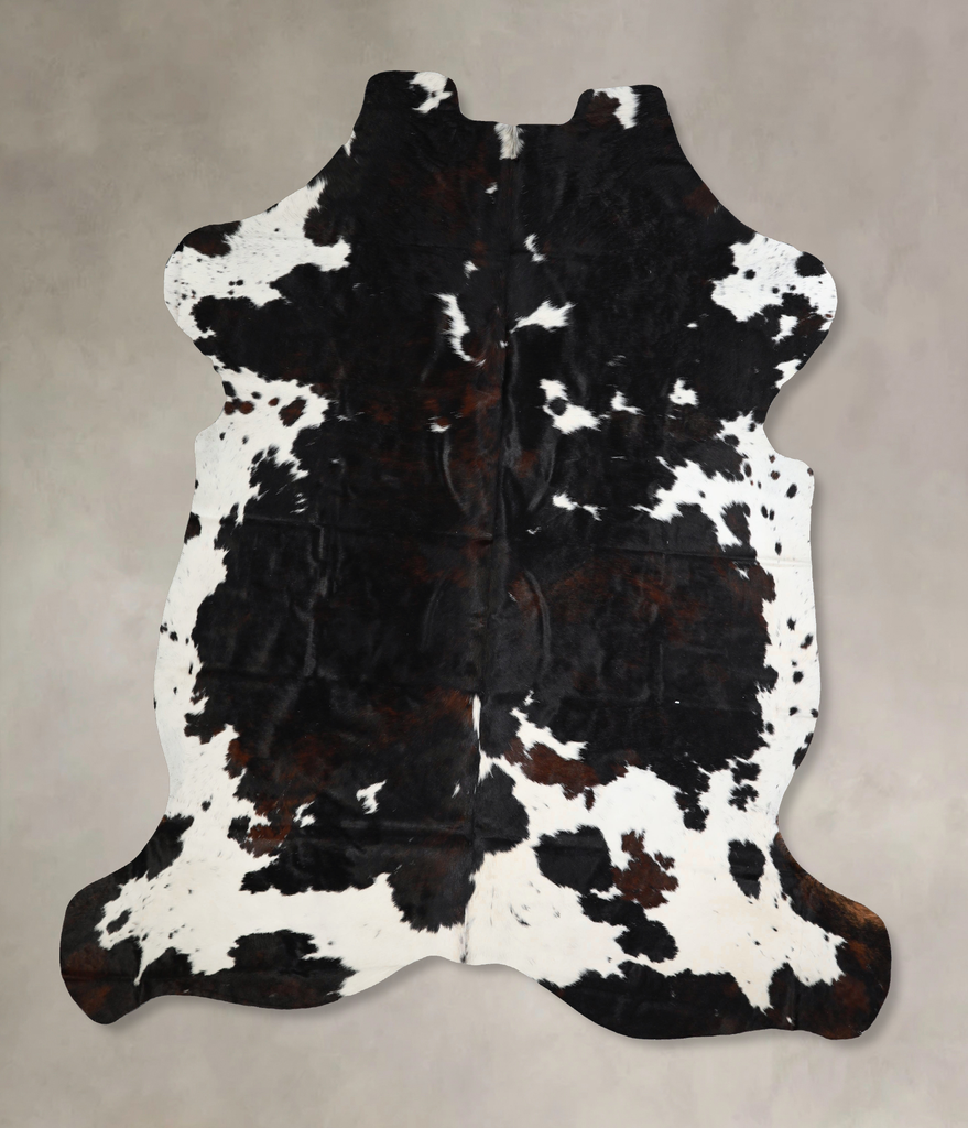 Tricolor XX-Large European Cowhide Rug 7'7"H x 6'9"W #A41475 by Hudson Hides