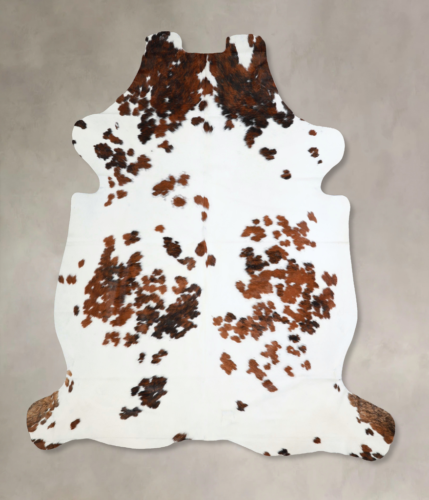 Tricolor X-Large European Cowhide Rug 7'4"H x 6'5"W #A41478 by Hudson Hides