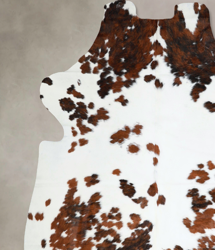 Tricolor X-Large European Cowhide Rug 7'4"H x 6'5"W #A41478 by Hudson Hides