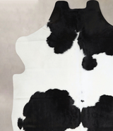 Black and White XX-Large Brazilian Cowhide Rug 7'9"H x 7'3"W #A41482 by Hudson Hides