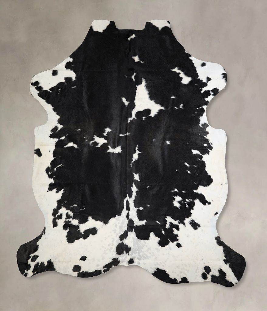 Black and White XX-Large Brazilian Cowhide Rug 8'4"H x 7'4"W #A41484 by Hudson Hides