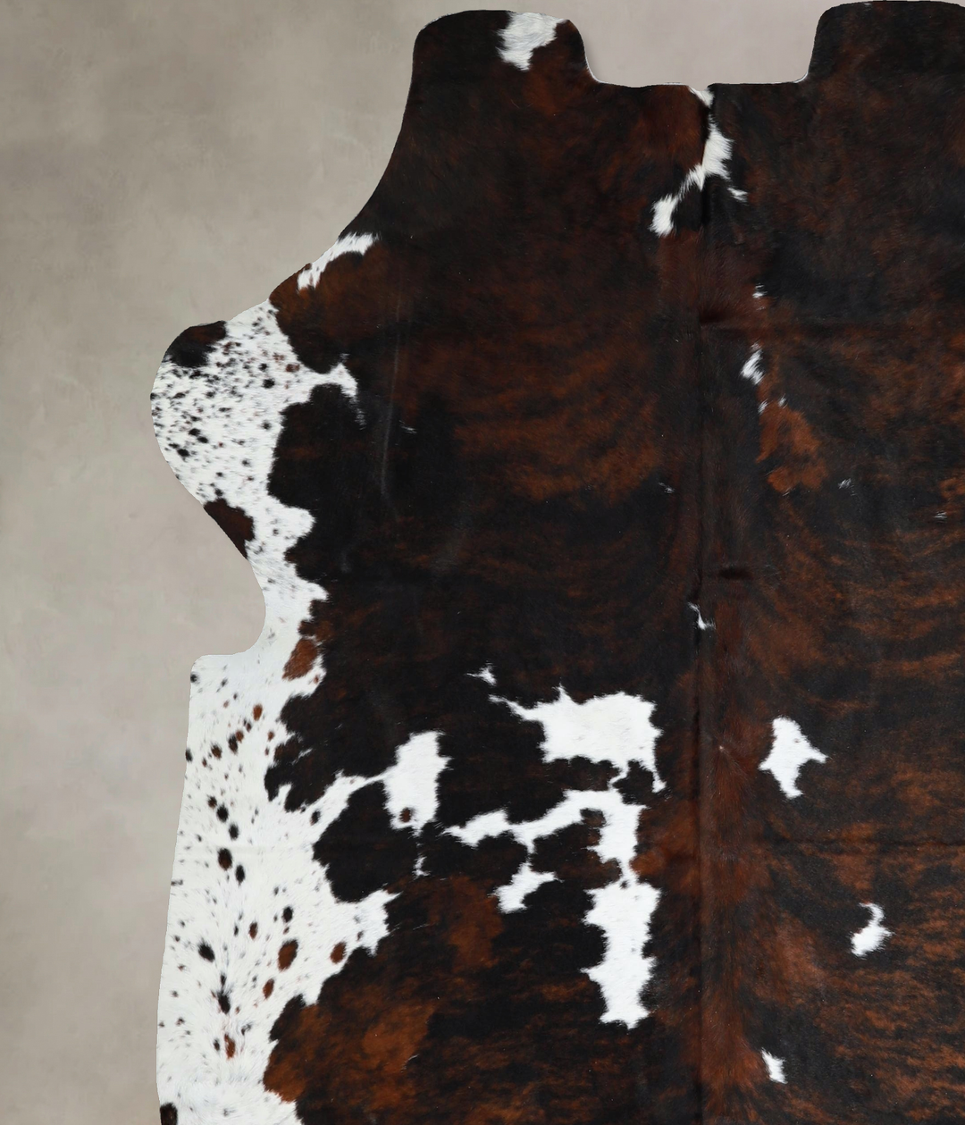 Tricolor X-Large European Cowhide Rug 7'4"H x 6'8"W #A41486 by Hudson 