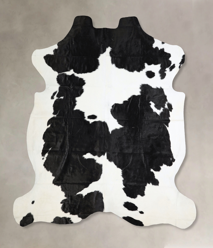 Black and White XX-Large Brazilian Cowhide Rug 7'4"H x 7'3"W #A41500 by Hudson Hides