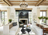 Black and White XX-Large Brazilian Cowhide Rug 7'4"H x 7'3"W #A41500 by Hudson Hides